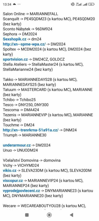 Dobré skutky | Prosba o slevovy kupon Marianne