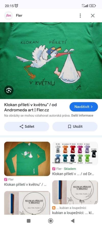 Těhotenství | Oznámení - věta na tričku
