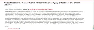 Studium a kurzy | Učitelství český jazyk a matematika