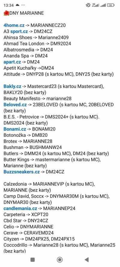 Dobré skutky | Prosba o slevovy kupon Marianne