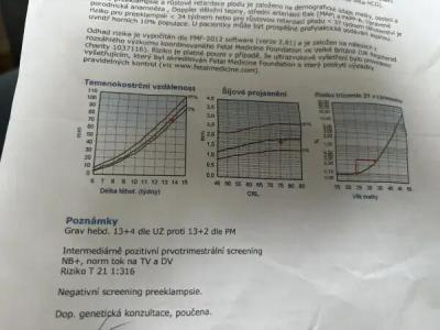 Těhotenství | Protrimestralni screening , hodnoty