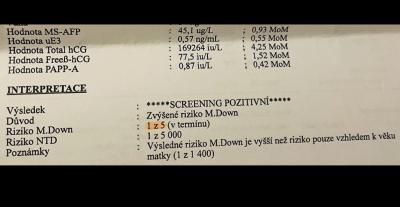Těhotenství | Pozitivní screening 1:5