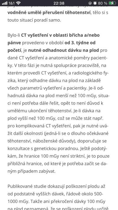 Těhotenství | CT břicha 6tt