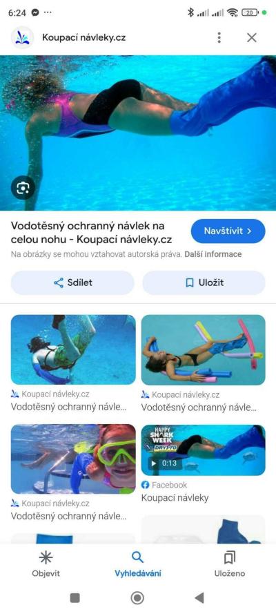 Úrazy a pády | Koupací návlek na sadru