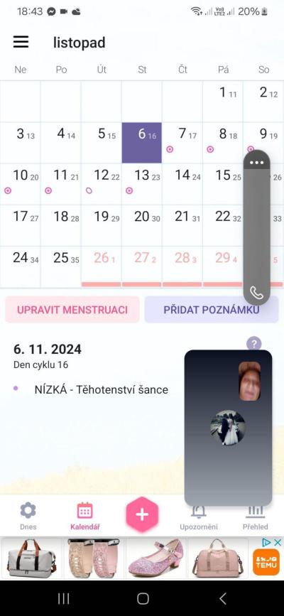 Snažení | Snažení v listopadu před ovulací