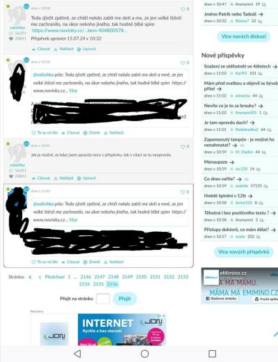 Dotazy pro adminy | Chyba v Matrixu /e-miminu/