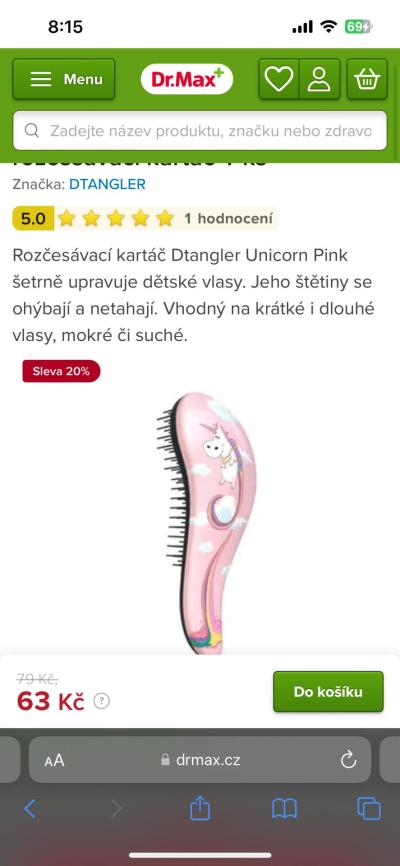 Kosmetika a hygienické potřeby | Jaky hřeben do školky?