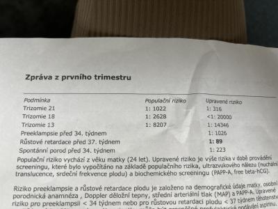 Těhotenství | Vyšší šíjové projasnění při UTZ v první trimestru