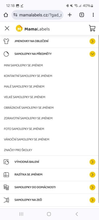 Nakupujeme - obchody, reklamace | Samolepky se jménem do  1.třídy