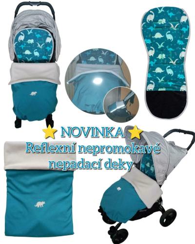REFLEXNÍ NEPROMOKAVÉ SOFTSHELL NEPADACÍ DEKY NA KOČÁRKY