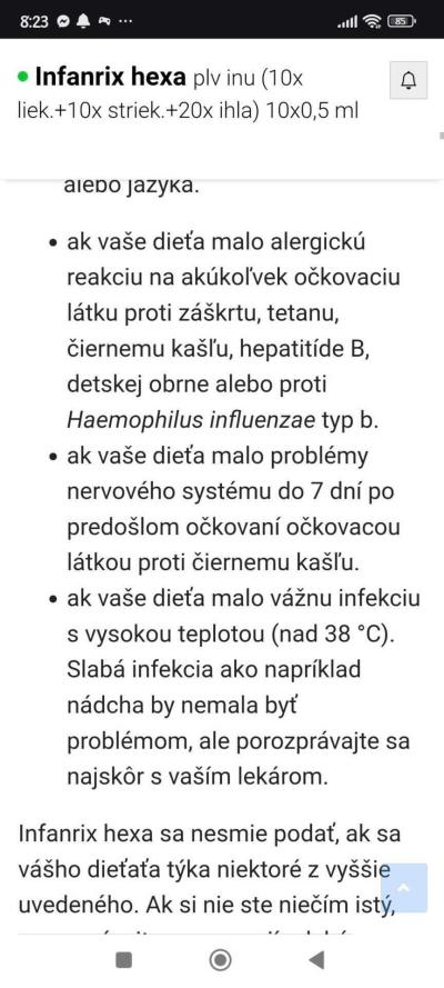 Očkování | Infanrix hexa a jiné hexavakciny