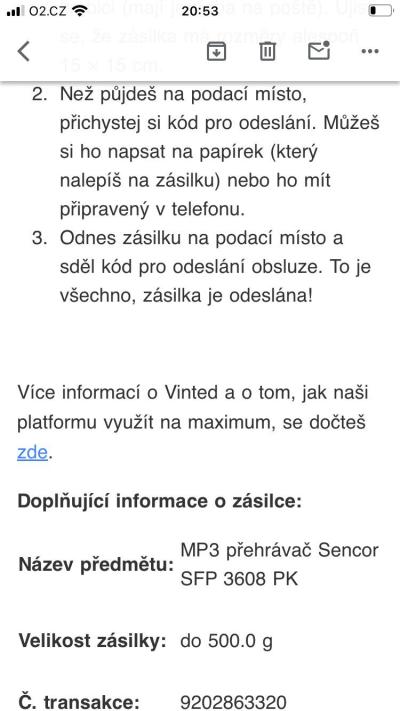 Dobré skutky | Vinted odeslání poštou