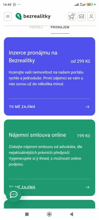 Domácnost | Účet na bezrealitky.cz