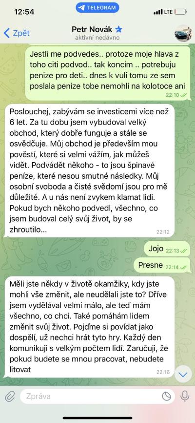 Dobré skutky | Podvod na telegramu.