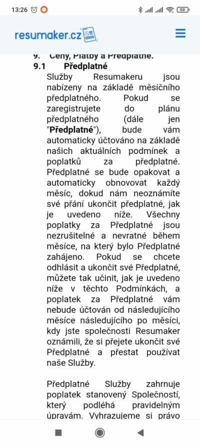 Zaměstnání | Resumaker