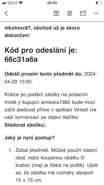 Dobré skutky | Vinted odeslání poštou