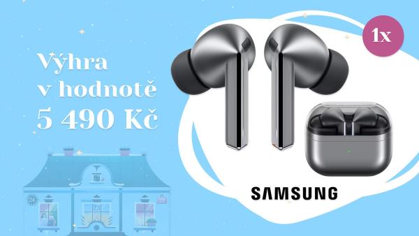 Dnešní výhrou v Adventním kalendáři jsou luxusní sluchátka od Samsungu v hodnotě 6 199 Kč.