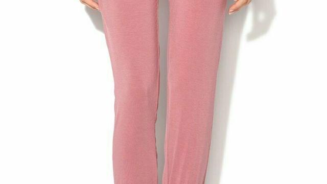 Prachově růžové dámské teplákové kalhoty Esprit