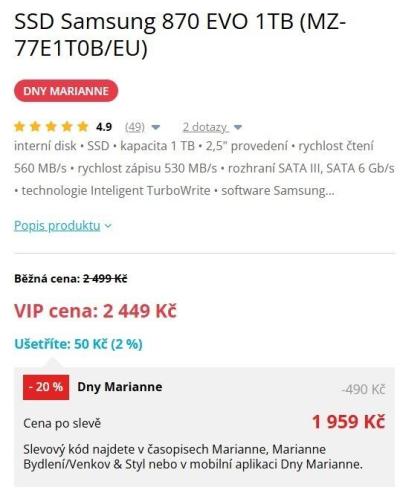 Nakupujeme - obchody, reklamace | Dny Marianne - kód na