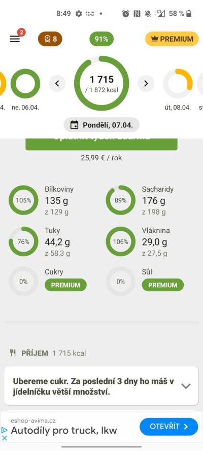 Cvičíme, krásníme a třeba i hubneme | Kaloricke tabulky , nevim si rady