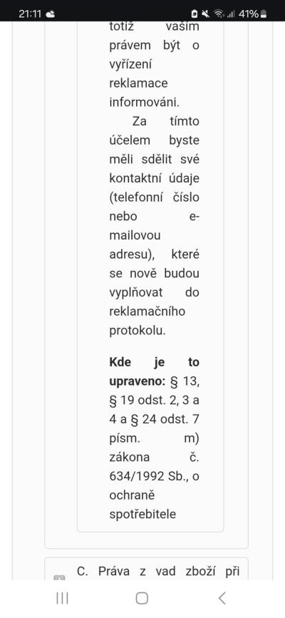 Nakupujeme - obchody, reklamace | Reklamace výrobku neprošla sms