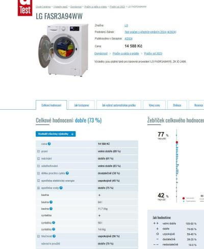 Domácí spotřebiče | Pračka s reálně nízkou spotřebou vody