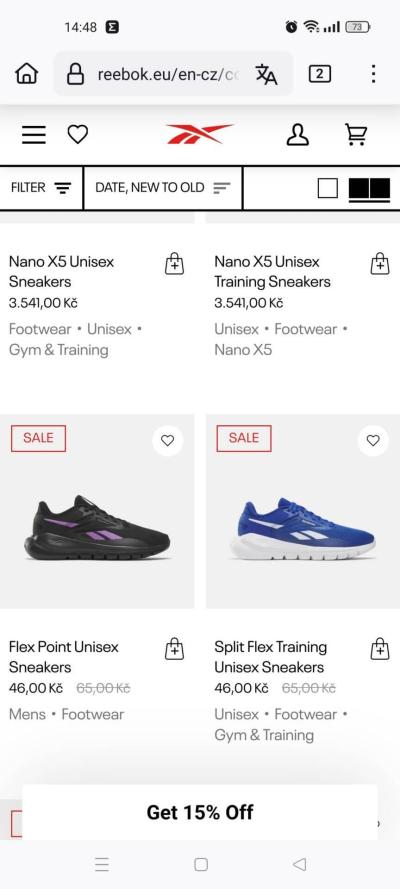 Nakupujeme - obchody, reklamace | Byty Reebok za 60 Kč - doručí za tuto cenu?