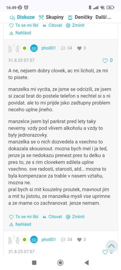 Manželství a partnerství | Nevěra manželek