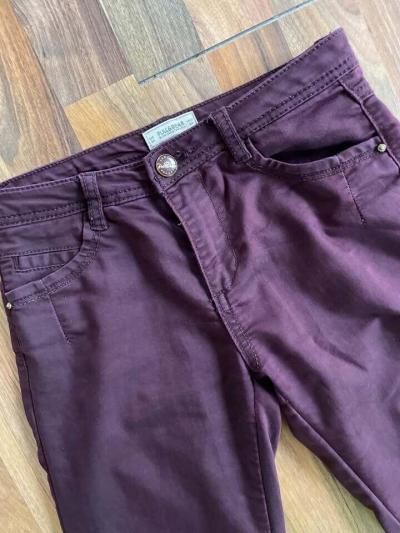 Vínové kalhoty, vel XS, Pull and Bear