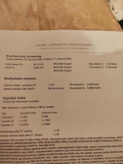 Těhotenství | Fotka z ultrazvuku zobrazení nosánku a Downův syndrom