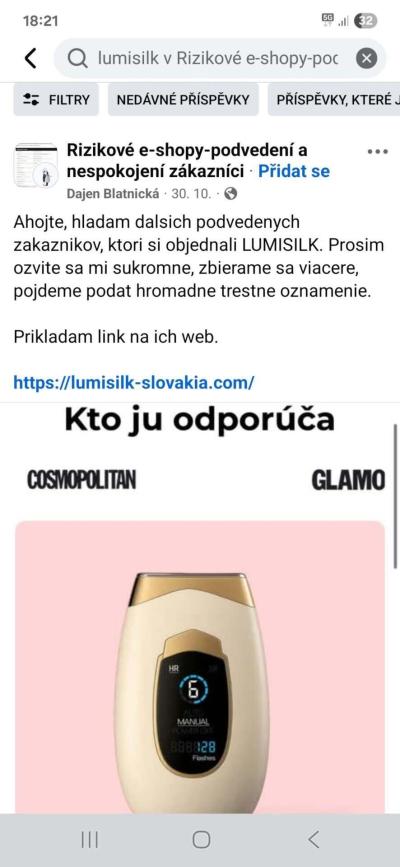 Kosmetika a hygienické potřeby | IPL epilátor - Lumina