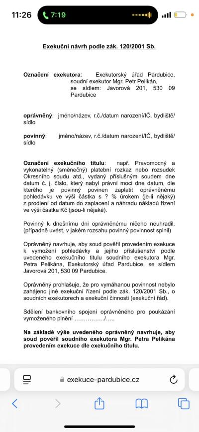 Alimenty, rozvody | Rada s exekučním návrhem