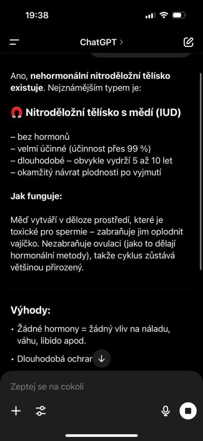 Antikoncepce | Nitroděložní tělísko  nehorm.
