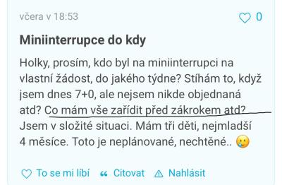 Těhotenství | Miniinterrupce do kdy