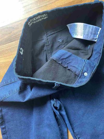 Tmavě modré nenošené džíny / super skiny, vel XL, Clockhouse