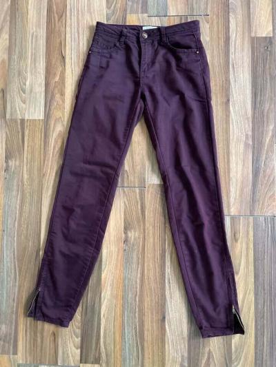 Vínové kalhoty, vel XS, Pull and Bear