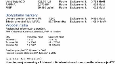 Těhotenství | Měl někdo při prvním screeningu vysoké beta hcg?