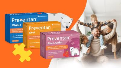 Složte puzzle a vyhrávejte ihned sady doplňků stravy Preventan.
