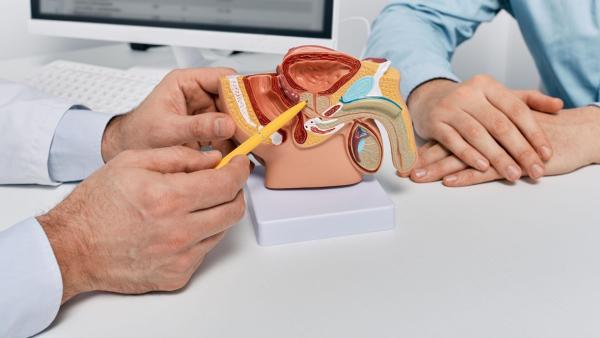 Vyšetření per rectum pomáhá lékaři posoudit velikost a stav prostaty.