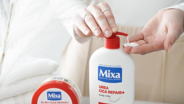 Nezapomínejte na hydrataci! S tělovým mlékem Mixa to bude hračka.