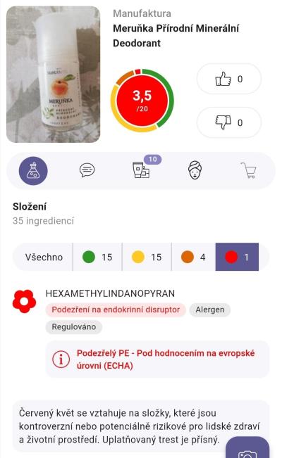 Recenze z kampaně Otestováno: Jak hodnotíte Minerální přírodní deodorant Meruňka?