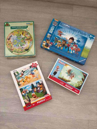 Dětské puzzle - Disney, Paw Patrol, Hurvínek, 4 ks