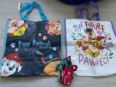 Nákupní taška Paw Patrol, 2 ks, skládací batoh