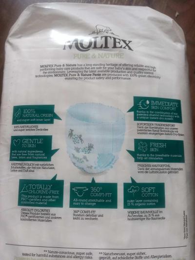 Recenze z kampaně Vyzkoušeno, přebaleno: Jak hodnotíte plenky Moltex Pure & Nature?