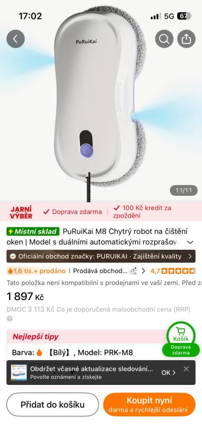 Domácí spotřebiče | Robot na mytí oken – máte někdo doma? Doporučíte?