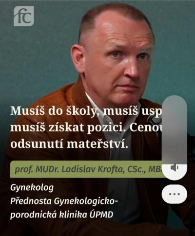 Neplodnost | Bilance ČT - nízká porodnost