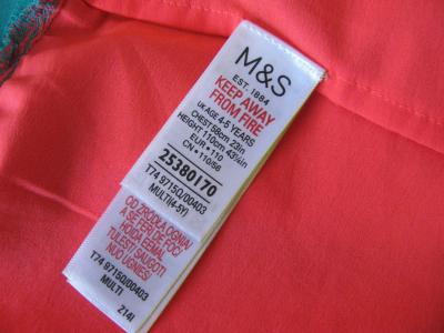 Krásné dlouhé letní dívčí šaty M&S