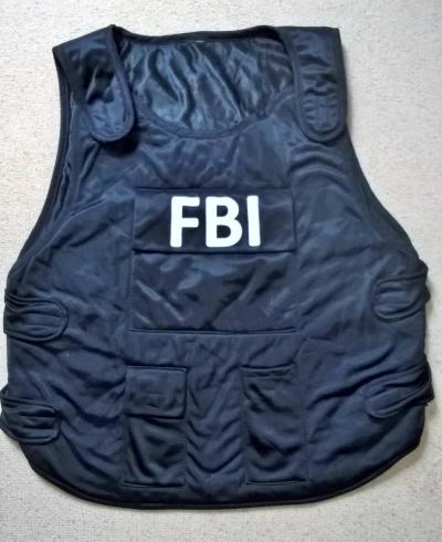 dětský kostým -  vesta FBI vel. 140/146