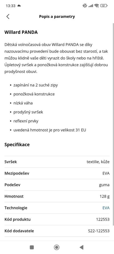 Botasky Willard Panda, vel.35