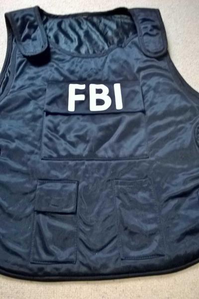 dětský kostým -  vesta FBI vel. 140/146